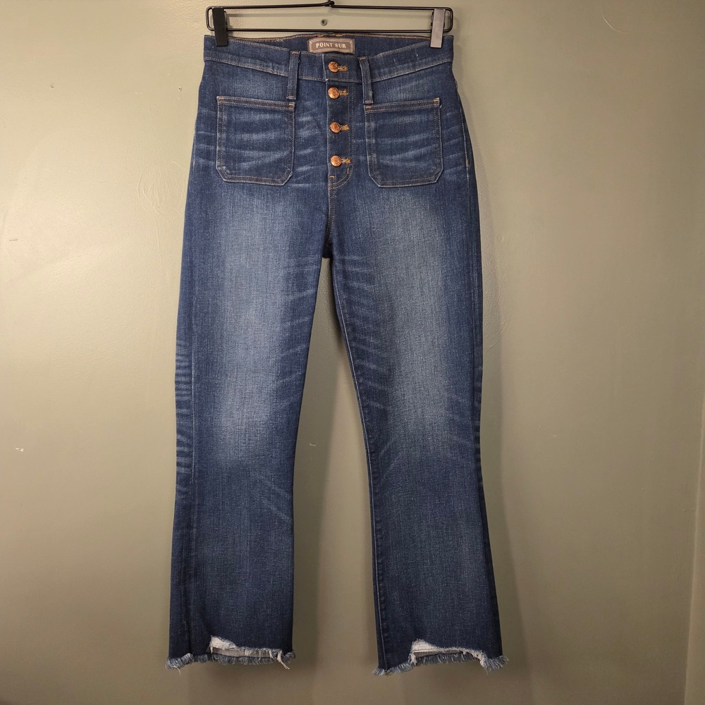 J.Crew Point Sur Women's 10" High Rise Demi Boot Jeans Size 28